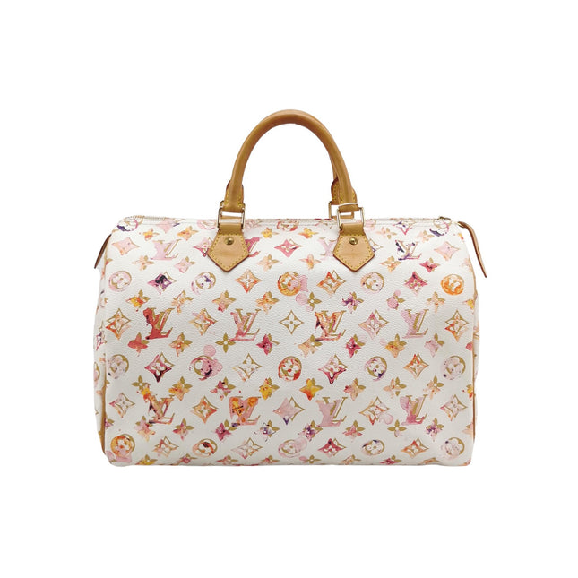 Louis Vuitton Speedy 35 Monogram Watercolor Pink Handbag Richard Prince 2008-Luxbags
