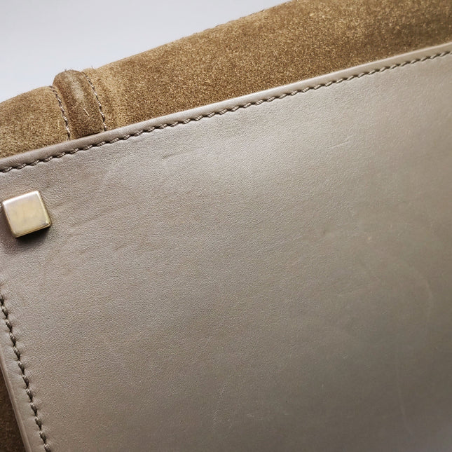 Celine Phantom Mini Dark Brown Suede Leather 30cm