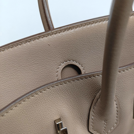 Hermes Birkin 25 Trech Grey Swift Leather Palladium Hardware 2016