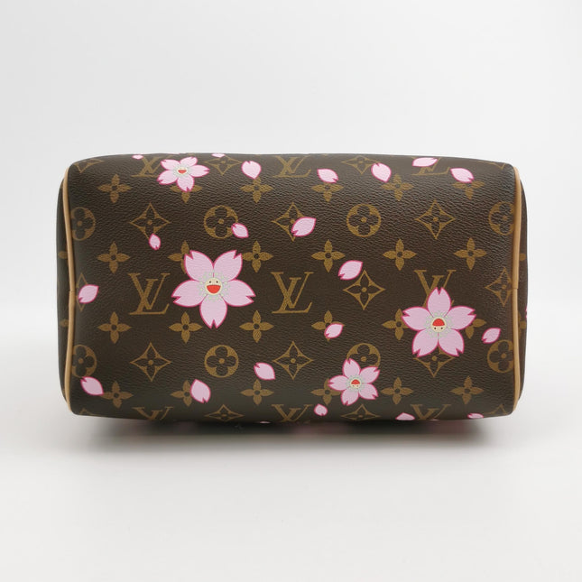 Louis Vuitton x Takashi Murakami Speedy 25 Cherry Blossoms on Monogram Crossbody Bag