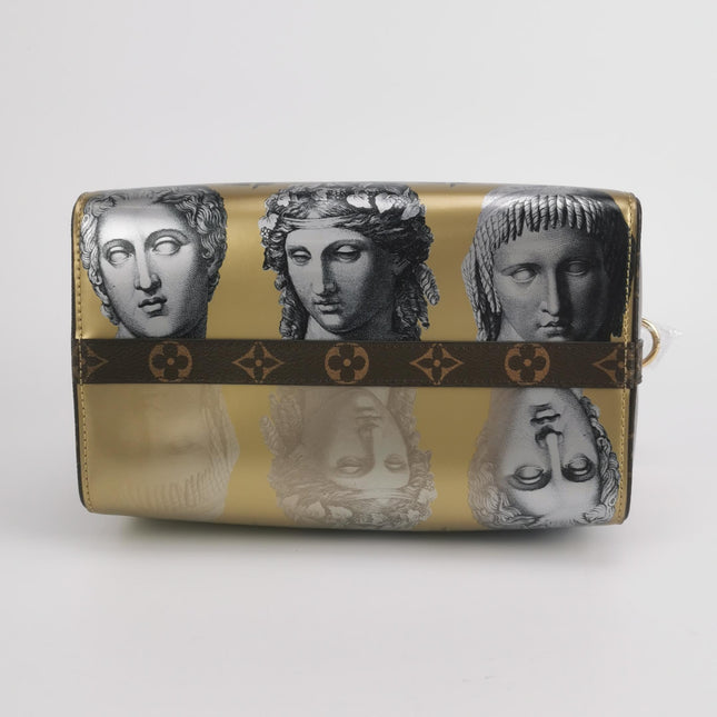 Louis Vuitton Speedy 25 Bandouliere Fornasetti Museum Gold