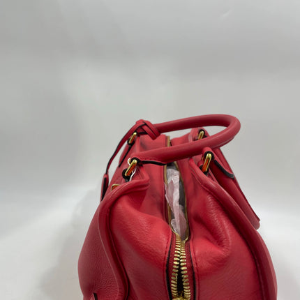 Loewe Amazona 36 Medium Red Leather Snail Lock Gold-tone Hardware