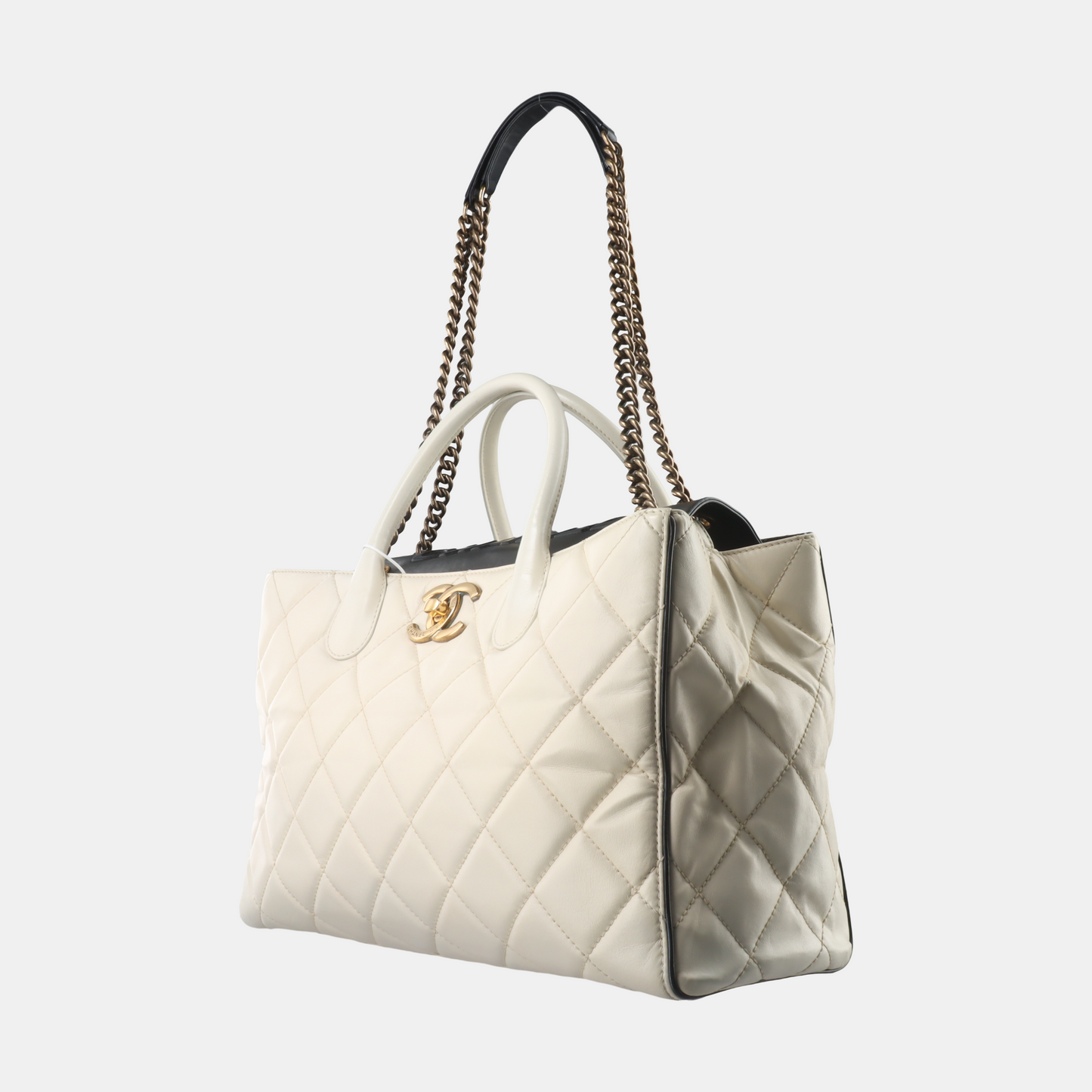 Sold Chanel Portobello Tote White Calfskin Leather, 2012-2013