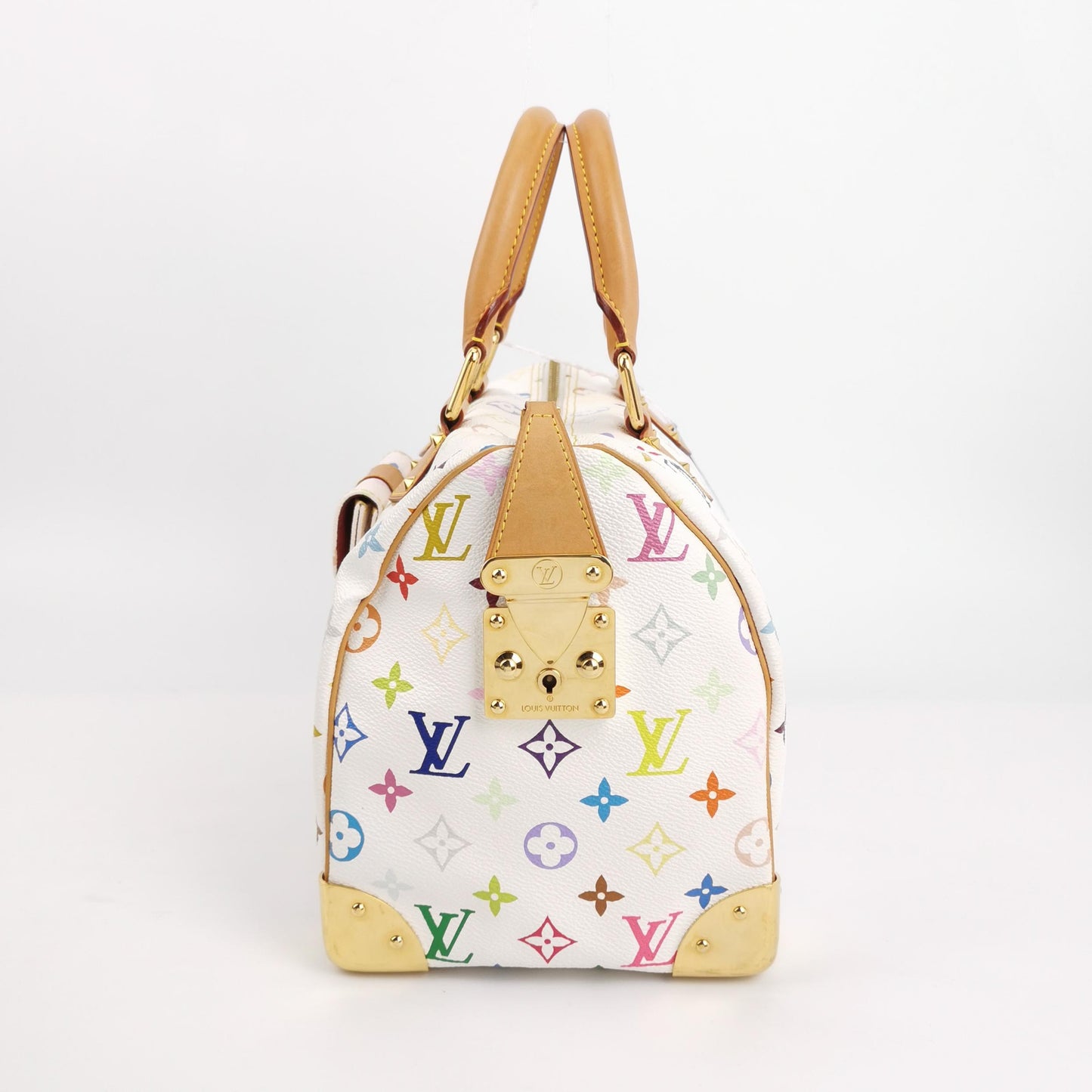 Louis Vuitton x Takashi Murakami Speedy 30 Lock White Multicolor