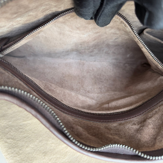 Bottega Veneta Hobo Bag Large Milk Chocolate Brown Lambskin leather 47cm
