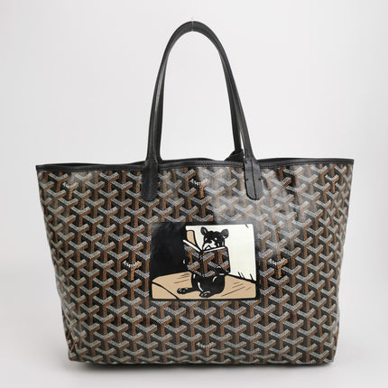Goyard Saint Louis Tote PM Medium Black French Bulldog