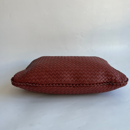 Bottega Veneta Veneta Hobo Medium Brick Red Intrecciato Leather Bag 47cm