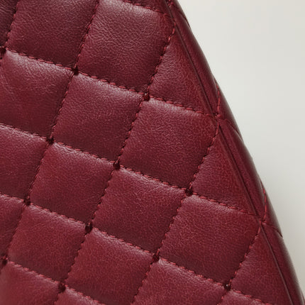 Chanel Seasonal Flap Mini Burgundy Lambskin Leather With Beads