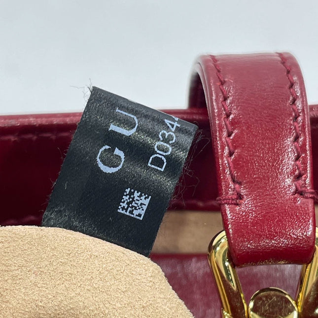 Gucci Jackie 1961 Mini Red Burgundy Leather Bag No Strap