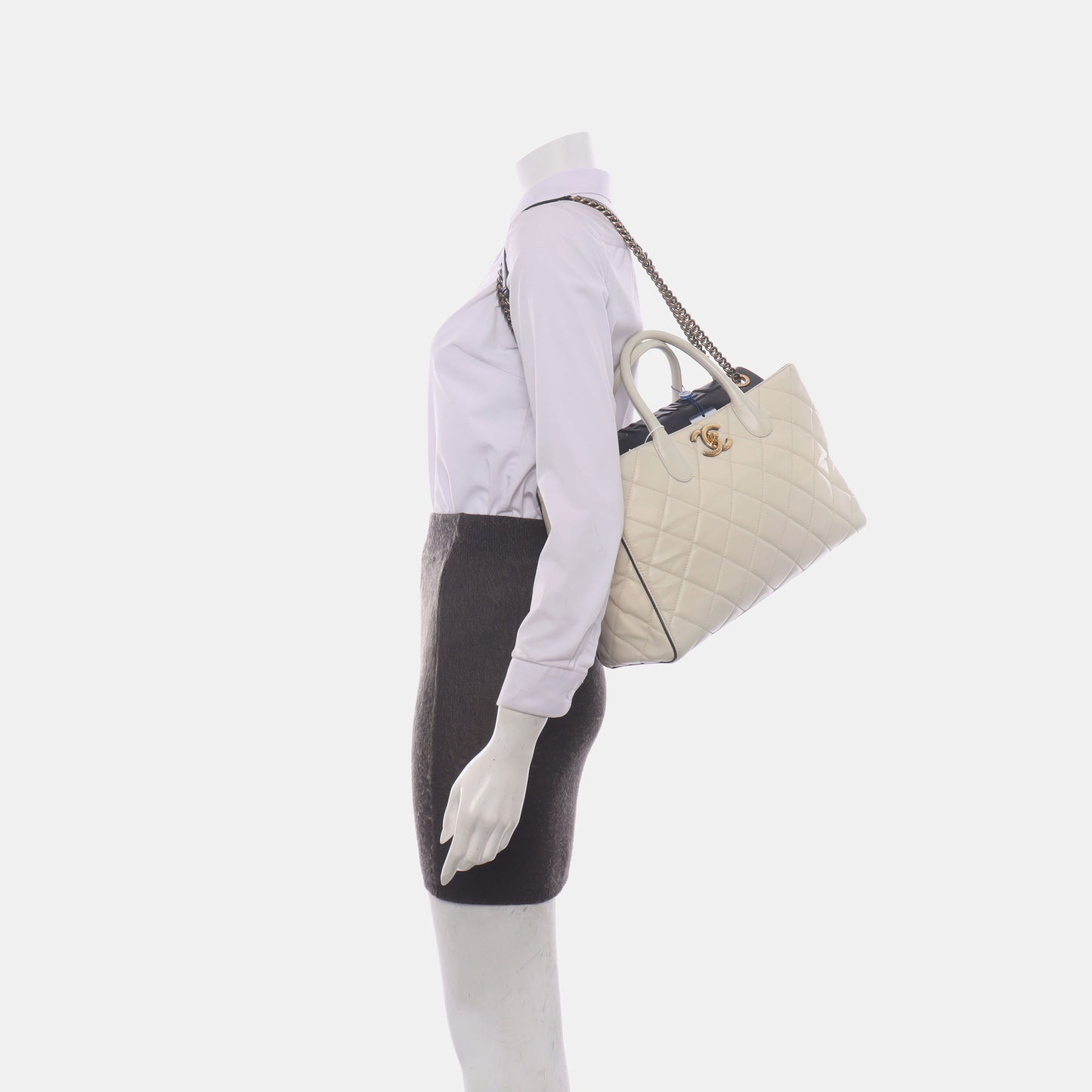 Sold Chanel Portobello Tote White Calfskin Leather, 2012-2013