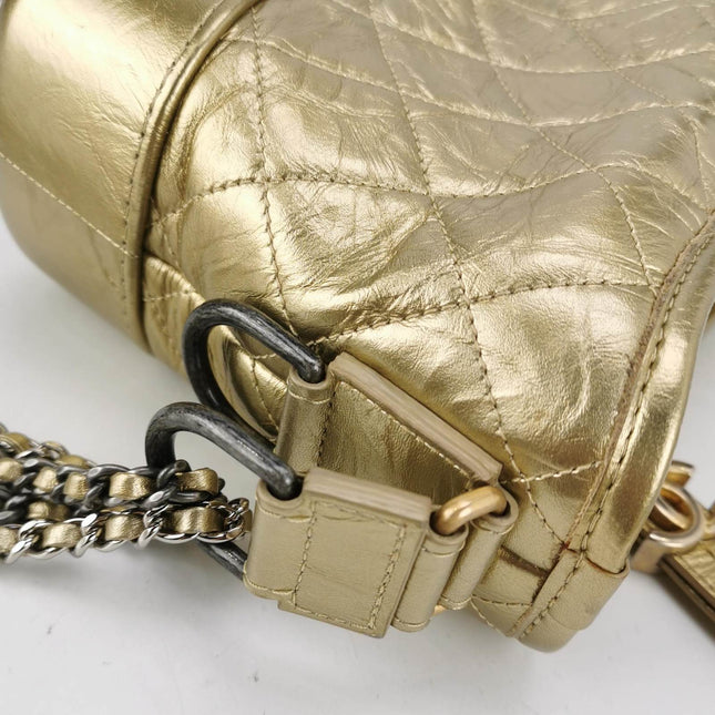 Chanel Gabrielle Hobo 2019 Gold Leather Small Crossbody Bag