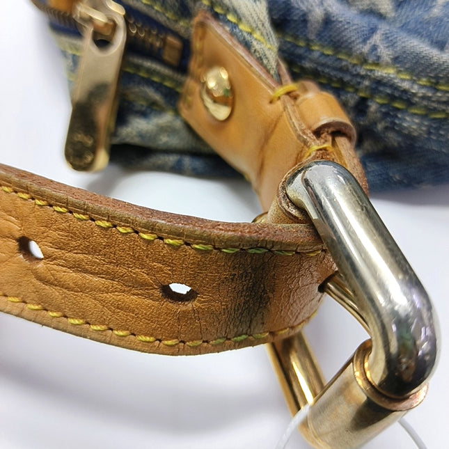 Louis Vuitton Monogram Blue Denim Baggy GM Large Shoulder Bag