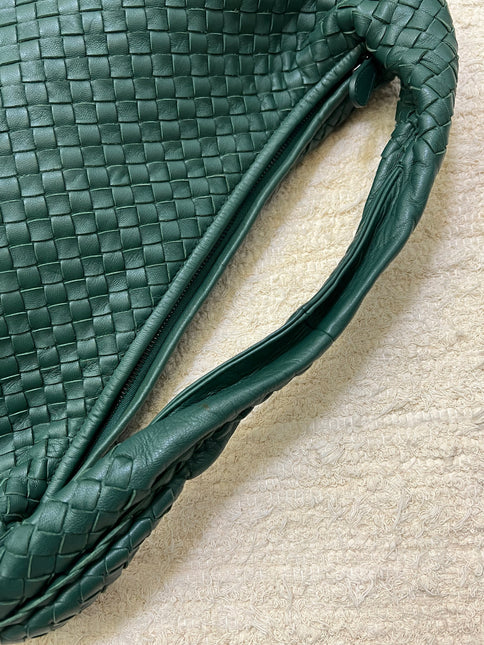 Bottega Veneta Veneta Hobo Large Dark Green 47cm Lambskin Leather