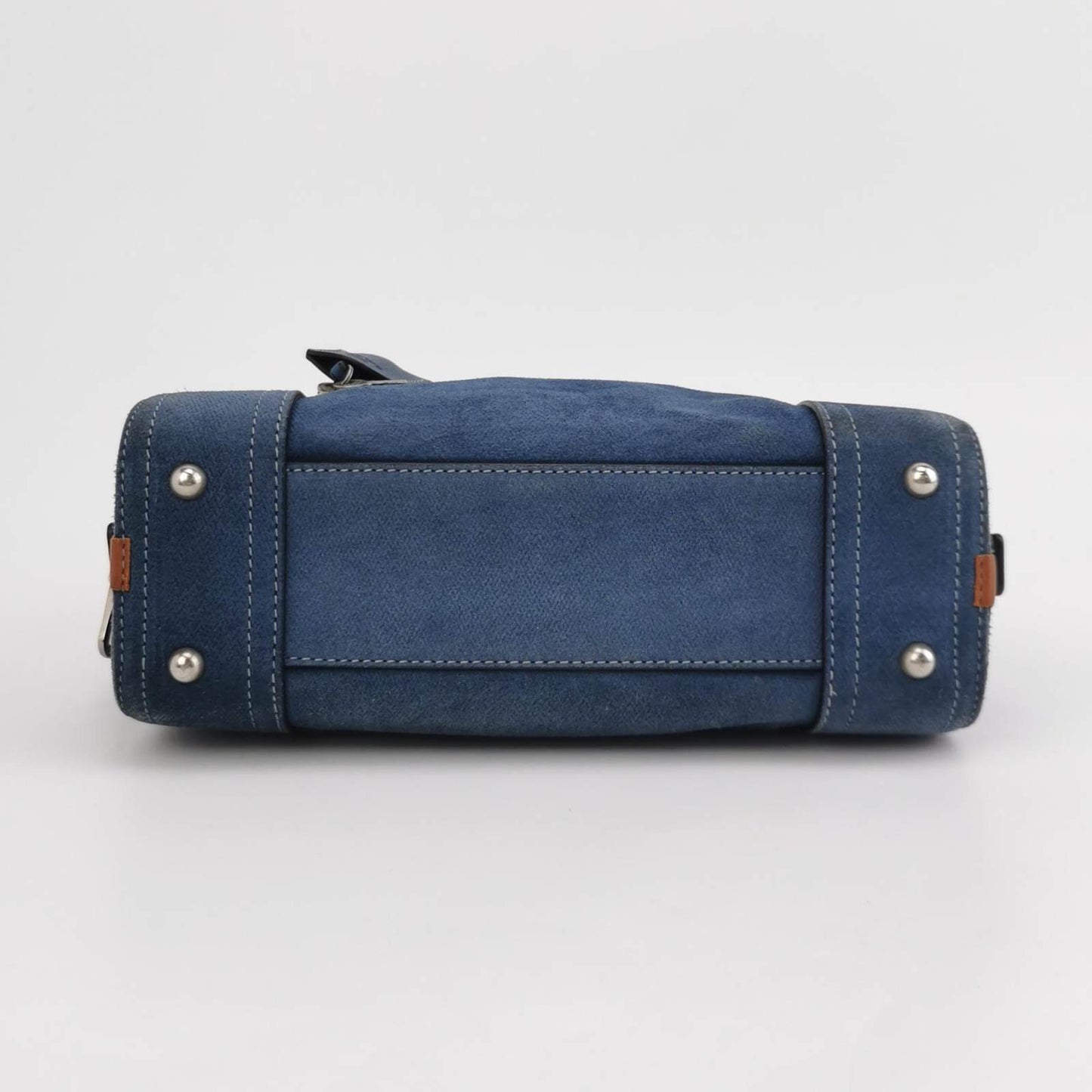 Sold Loewe Amazona 23 in Navy Blue Suede Leather with Strap