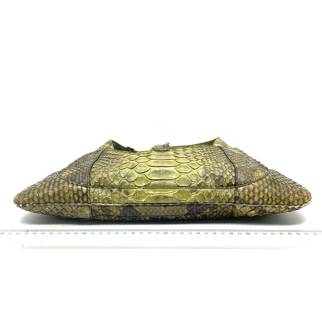 Gucci Jackie Green Python Leather Rare