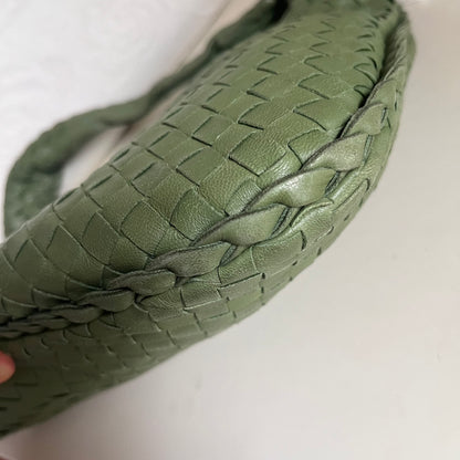 Sold Bottega Veneta Veneta Hobo Large Dark Green 45cm Lambskin Leather