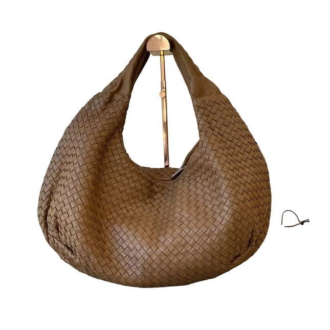 Bottega Veneta Belly Hobo Milk Chocolate Brown Maxi 50cm Intrecciato Leather-Luxbags