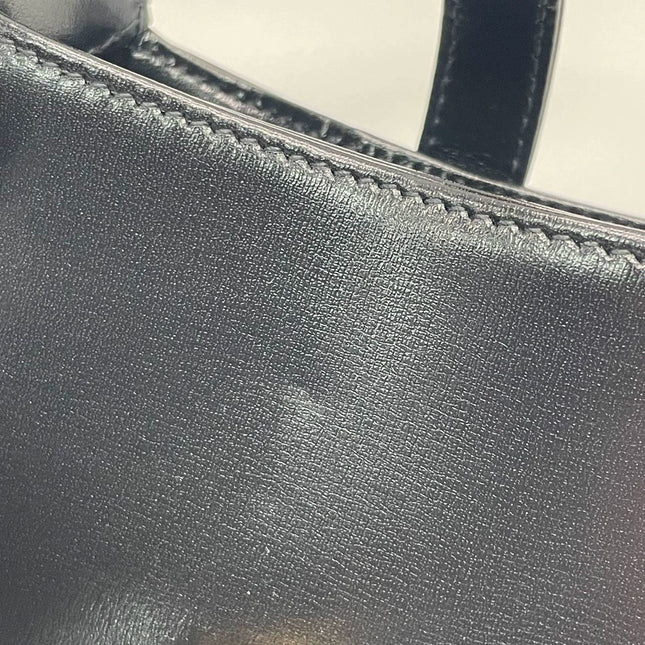 Sold Gucci Jackie 1961 Super Mini Black Leather Bag with Chain Strap