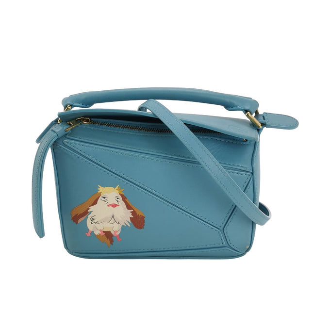 Loewe x Howl's Moving Castle Studio Ghibli Collection Puzzle Mini Blue Flying Dog-Luxbags
