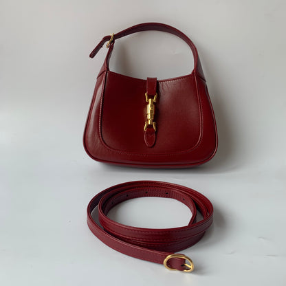 Sold Gucci Jackie 1961 Mini Burgundy Leather Bag