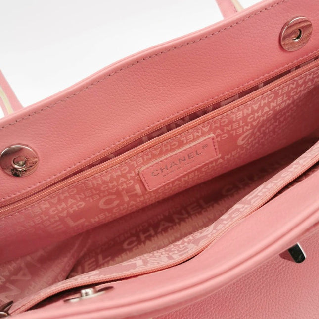Sold Chanel Cerf Executive 2005 East West Small Pink Caviar Leather Handbag Silver Hardware