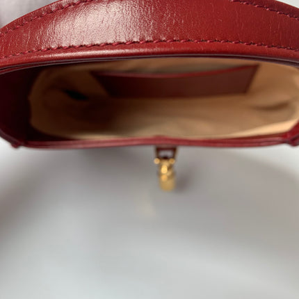 Sold Gucci Jackie 1961 Mini Burgundy Leather Bag