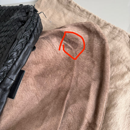 Bottega Veneta Intrecciato Hobo Bag Medium With Fringes Black Lambskin leather 40cm