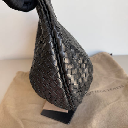 Bottega Veneta Belly Hobo Intrecciato Black Nappa Leather Small 40cm