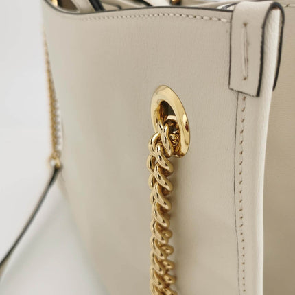 Sold Gucci 1955 Horsebit Chain Tote Leather White