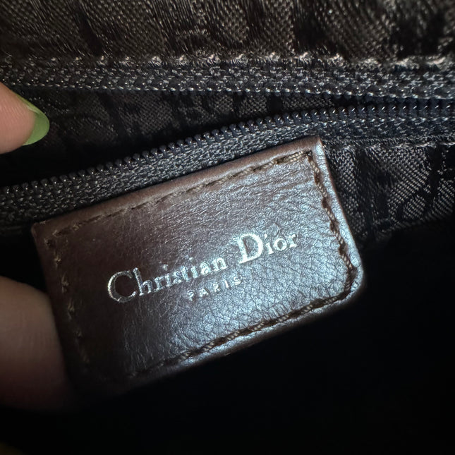 Sold Dior Saddle Vintage Shoulder Bag Shearling Brown and While