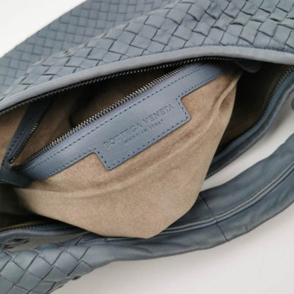 Bottega Veneta Hobo Bag leather Blue Grey Medium 40cm