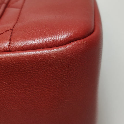 Chanel Diana CC Flap Bag Large Red Lambskin Leather 2014-2015