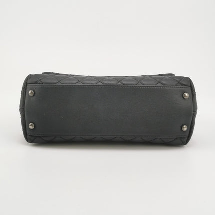 Chanel Coco Handle Medium Black Caviar Leather Silver Hardware, 2016