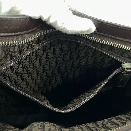 Sac à main Dior Corset en cuir noir et dentelle, avec ferrures argentées
