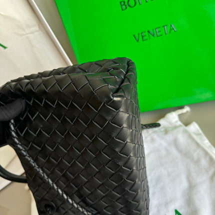 Sold Bottega Veneta Small Andiamo Black Intrecciato Handbag
