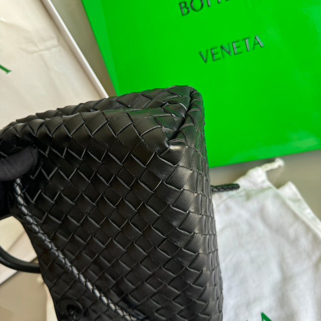 Sold Bottega Veneta Small Andiamo Black Intrecciato Handbag