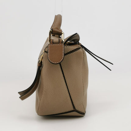 Loewe Puzzle Small Sand Beige Brown Strap Crossbody Bag