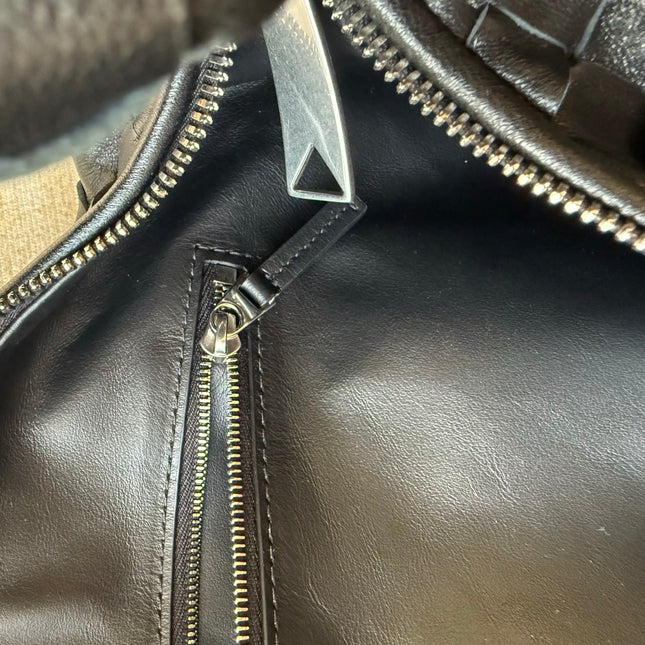 Bottega Veneta Jodie Small Black Lambskin Leather Silver Hardware