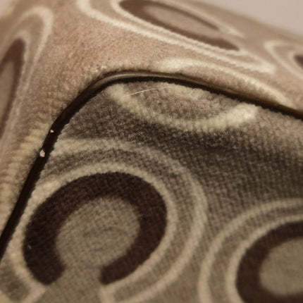 Chanel 2002 Coco Flap Top Handle Box Bag Velvet Grey