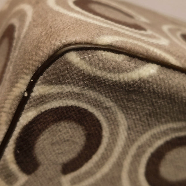 Chanel 2002 Coco Flap Top Handle Box Bag Velvet Grey