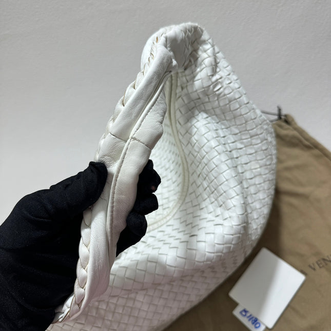 Sold Bottega Veneta Hobo Bag Large Leather Chalk White 51cm