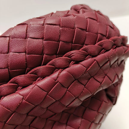 Bottega Veneta Belly Hobo Intrecciato Red Burgundy Medium 40cm