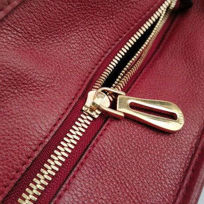 Sold Loewe Amazona 36 Large in Red Leather and Gold-tone Hardware