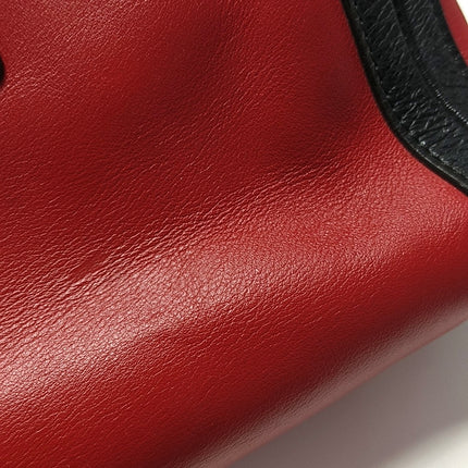 Louis Vuitton Petite Malle Mini Soft Trunk Red and Black Leather Crossbody Bag