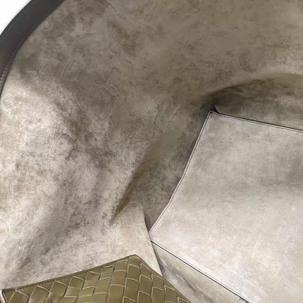 Bottega Veneta Cabat Tote Olive Green Suede Leather 38cm