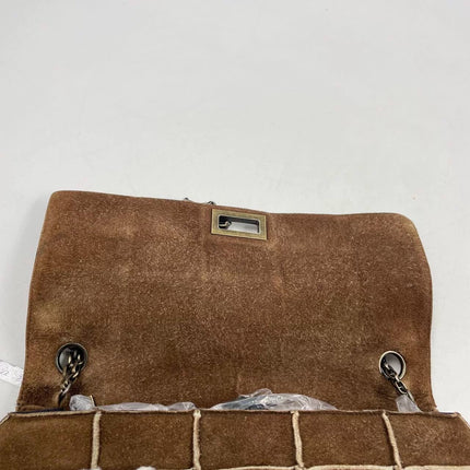 Chanel 2.55 Flap Bag Vintage Chocolate Bar 1997 Medium Suede Brown