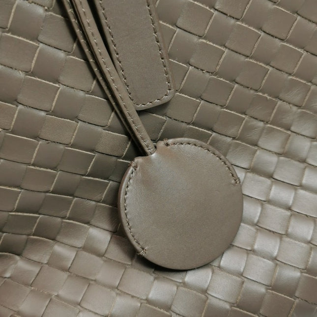 Bottega Veneta Roma Large Intrecciato Nappa Leather Grey 35cm