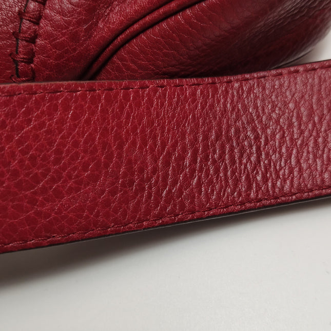 Gucci Jackie Medium Red Calfskin Leather Crossbody Bag