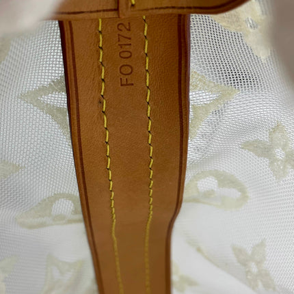 Louis Vuitton Lockit White Mesh Monogram and Leather Handbag