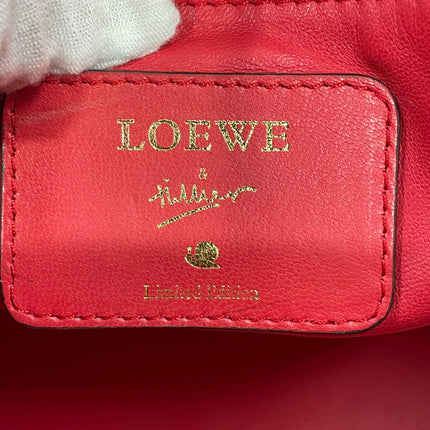 Loewe Amazona 36 Medium Red Leather Snail Lock Gold-tone Hardware